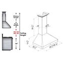 ZLINE 36" Ducted Wall Mount Range Hood in Fingerprint Resistant Stainless Steel (8KF2S-36)