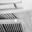 ZLINE 30" Fingerprint Resistant Stainless Steel Range Hood with White Matte Shell (8654SNX-WM30)