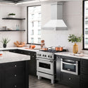 ZLINE 30" Fingerprint Resistant Stainless Steel Range Hood with White Matte Shell (8654SNX-WM30)