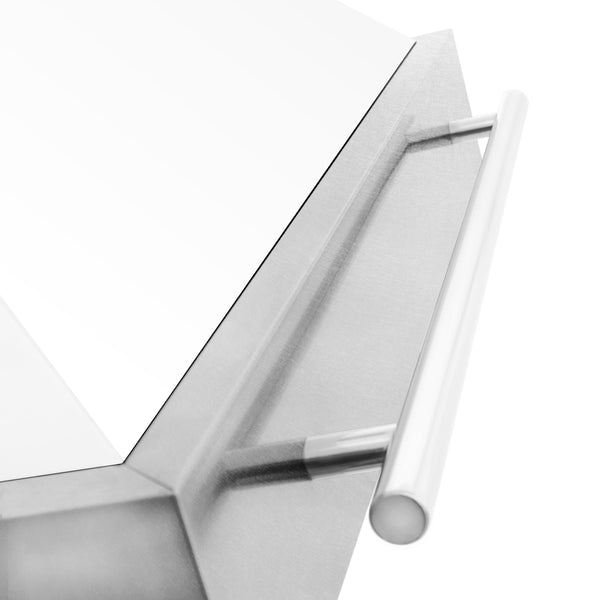 ZLINE 48" Fingerprint Resistant Stainless Steel Range Hood with White Matte Shell (8654SNX-WM48)
