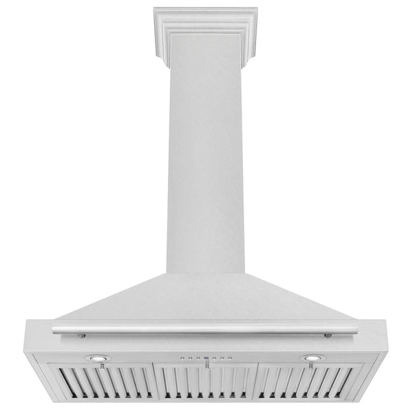 ZLINE 36 in. Convertible Fingerprint Resistant Satin Stainless Steel Range Hood with Stainless Steel Handle (KB4SNX-36)