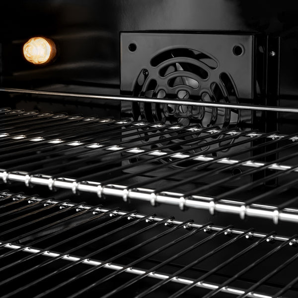 ZLINE Autograph Edition 30 in. 4.2 cu. ft. Select Dual Fuel Range with 4 Burner Gas Cooktop and Electric Convection Oven in DuraSnow® Stainless Steel with White Matte Door and Matte Black Accents (HDRSZ-WM-30-MB)