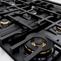 ZLINE Autograph Edition 48 in. 6.7 cu. ft. Select Double Oven Dual Fuel Range with 8 Burner Gas Cooktop in DuraSnow® Stainless Steel with White Matte Doors and Matte Black Accents (HDRSZ-WM-48-MB)