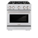 ZLINE 30 in. 4.2 cu. ft. Select Dual Fuel Range with 4 Burner Gas Cooktop and Electric Convection Oven in Satin Stainless Steel (HDRS-30)