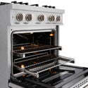 ZLINE 30 in. 4.2 cu. ft. Select Gas Range with 4 Burner Cooktop and Convection Gas Oven in Satin Stainless Steel (HGRS-30)
