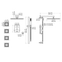 ZLINE Autograph Edition Crystal Bay Thermostatic Shower System with Body Jets in Matte Black (CBY-SHS-T3-MB)