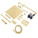 ZLINE Bliss Rainfall Shower System with 16 in. Oversized Shower Head in Polished Gold (BLS-SHS16-PG) detail, included shower components.