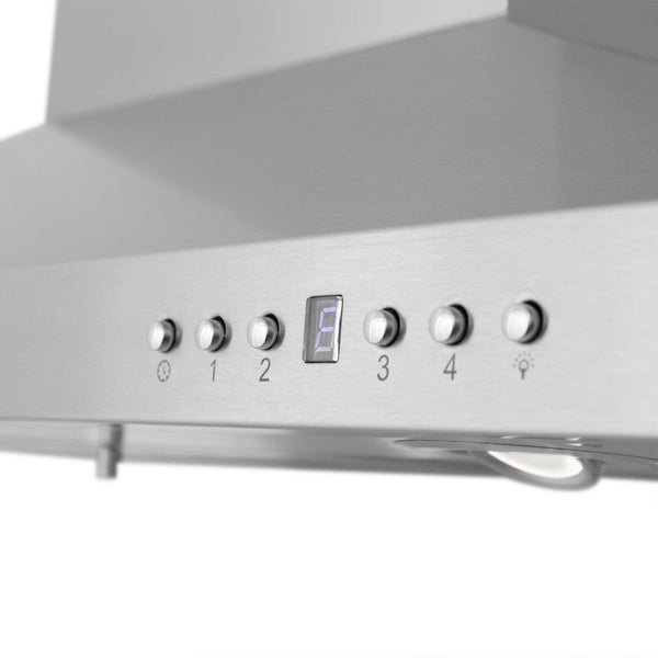 ZLINE Island Mount Range Hood in Stainless Steel with Built-in ZLINE CrownSound Bluetooth Speakers (GL2iCRN-BT)-Range Hoods- ZLINE Kitchen and Bath