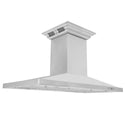 48" ZLINE CrownSound™Ducted Vent Island Mount Range Hood in Stainless Steel with Built-in Bluetooth Speakers (GL2iCRN-BT-48)
