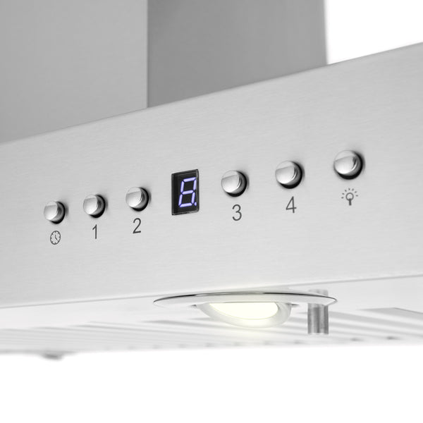 ZLINE 36" Convertible Vent Island Mount Range Hood in Stainless Steel (KE2i-36)