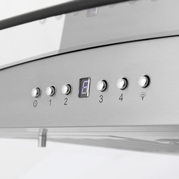 ZLINE 30" Convertible Vent Island Mount Range Hood in Stainless Steel & Glass (GL5i-30)