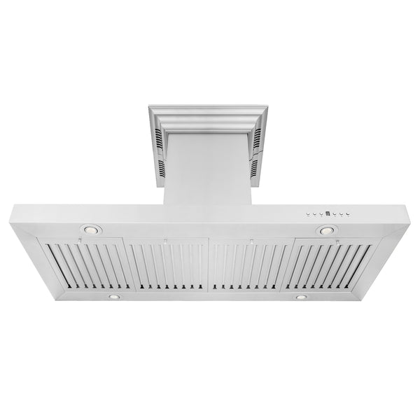 The Range Hood Store, ZLINE Island Mount Range Hood in Stainless Steel with Built-in CrownSound® Bluetooth Speakers (KE2iCRN-BT), KE2iCRN-BT-30,