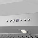 LED lighting on ZLINE range hood.