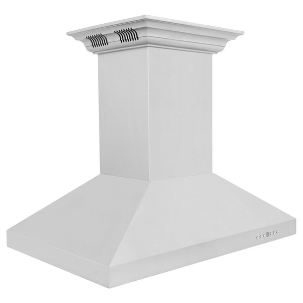 ZLINE Island Mount Range Hood in Stainless Steel with Built-in ZLINE CrownSound Bluetooth Speakers (KL3iCRN-BT) side