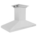 48" ZLINE CrownSound™Ducted Vent Island Mount Range Hood in Stainless Steel with Built-in Bluetooth Speakers (KL3iCRN-BT-48)