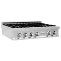 ZLINE 36 in. Legacy Gas Rangetop with 6 Brass Burners and Porcelain Cooktop in Stainless Steel (RT-BR-36)