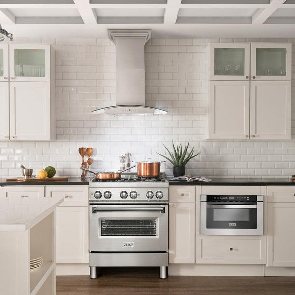 ZLINE Ducted Vent Wall Mount Range Hood in Stainless Steel with Built-in ZLINE CrownSound Bluetooth Speakers (KN4CRN-BT)-Range Hoods- ZLINE Kitchen and Bath