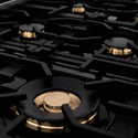 ZLINE 36 in. Dual Fuel Range with Gas Stove and Electric Oven in Stainless Steel with Brass Burners (RA-BR-36)-Ranges-RA-BR-36 ZLINE Kitchen and Bath