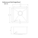 ZLINE 15 in. Boreal Undermount Single Bowl Bar Kitchen Sink in Stainless Steel (SUS-15)