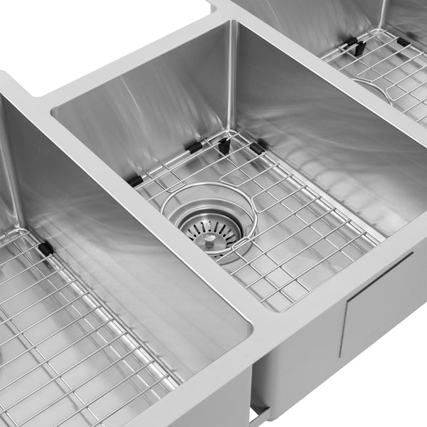 ZLINE 45 in. Breckenridge Undermount Triple Bowl Stainless Steel Kitchen Sink with Bottom Grid and Accessories (SLT-45)