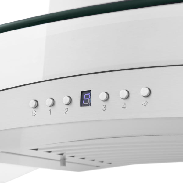ZLINE 48" Convertible Vent Convertible Vent Wall Mount Range Hood in Stainless Steel & Glass (KN4-48)