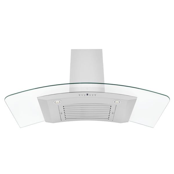 ZLINE 48" Convertible Vent Convertible Vent Wall Mount Range Hood in Stainless Steel & Glass (KN4-48)