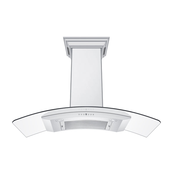 ZLINE Ducted Vent Wall Mount Range Hood in Stainless Steel with Built-in ZLINE CrownSound Bluetooth Speakers (KN4CRN-BT)-Range Hoods- ZLINE Kitchen and Bath
