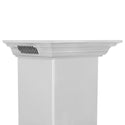 ZLINE Ducted Vent Wall Mount Range Hood in Stainless Steel with Built-in ZLINE CrownSound Bluetooth Speakers (KN4CRN-BT) close-up, CrownSound system.