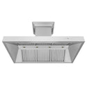 48" ZLINE CrownSound™Ducted Vent Professional Wall Mount Range Hood in Stainless Steel with Built-in Bluetooth Speakers (697CRN-BT-48)