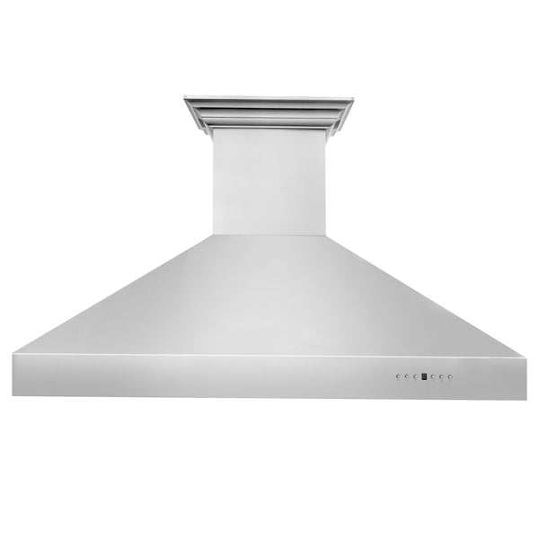 48" ZLINE CrownSound™Ducted Vent Professional Wall Mount Range Hood in Stainless Steel with Built-in Bluetooth Speakers (697CRN-BT-48)