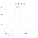 ZLINE Professional Convertible Vent Wall Mount Range Hood in Stainless Steel (597)