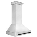 ZLINE Autograph Edition 36" Fingerprint Resistant Stainless Steel Range Hood with Matte Black Handle (8654SNZ-36-MB)