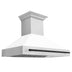 ZLINE Autograph Edition 48 in. Stainless Steel Range Hood with White Matte Shell and Handle (8654STZ-WM48) Matte Black