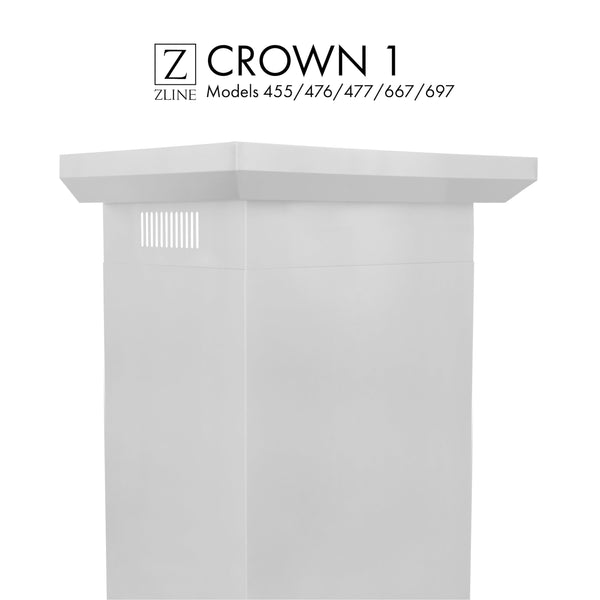 ZLINE Crown Molding 1 For Wall Range Hood (CM1-455/476/477/667/697)-Range Hood Accessories-CM1-455/476/477/667/697 ZLINE Kitchen and Bath