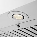 LED lighting on ZLINE range hood.