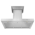 36" ZLINE CrownSound™Ducted Vent Wall Mount Range Hood in Stainless Steel with Built-in Bluetooth Speakers (KECRN-BT-36)