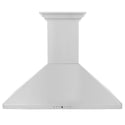 ZLINE Wall Mount Range Hood in Stainless Steel with Built-in ZLINE CrownSound Bluetooth Speakers (KF1CRN-BT) front.