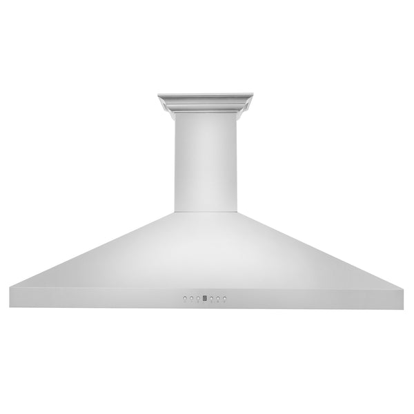 48" ZLINE CrownSound™Ducted Vent Wall Mount Range Hood in Stainless Steel with Built-in Bluetooth Speakers (KL3CRN-BT-48)