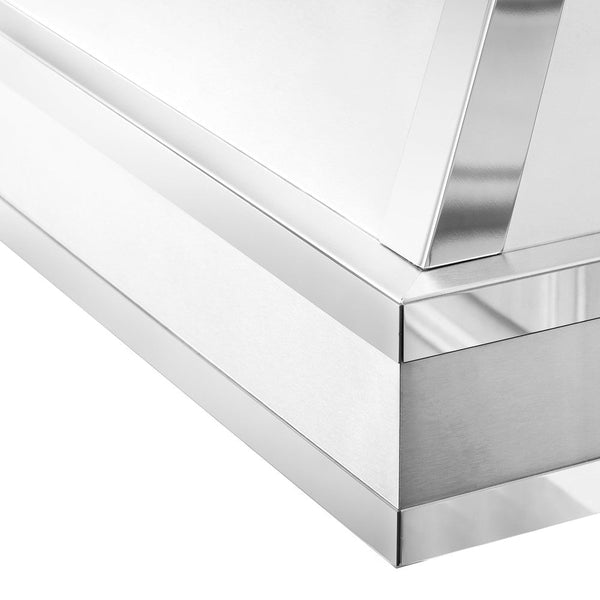 ZLINE Designer Series Wall Mount Range Hood in Fingerprint Resistant Stainless Steel with Mirror Accents (655MR) Designer Mirror Accents