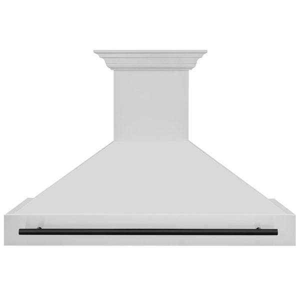ZLINE Autograph Edition 48 in. Kitchen Package with Stainless Steel Dual Fuel Range, Range Hood, Dishwasher and Refrigeration with Matte Black Accents (4KAPR-RARHDWM48-MB) 