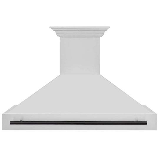 ZLINE Autograph Edition 48 in. Stainless Steel Range Hood with Stainless Steel Shell and Matte Black Handle