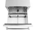 ZLINE 24 in. Touchstone 168 Can Outdoor-Rated Dual Refrigerator Drawer with White Matte Doors (RDSO-WM-24)