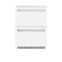 ZLINE 24 in. Touchstone 168 Can Outdoor-Rated Dual Refrigerator Drawer with White Matte Doors (RDSO-WM-24)