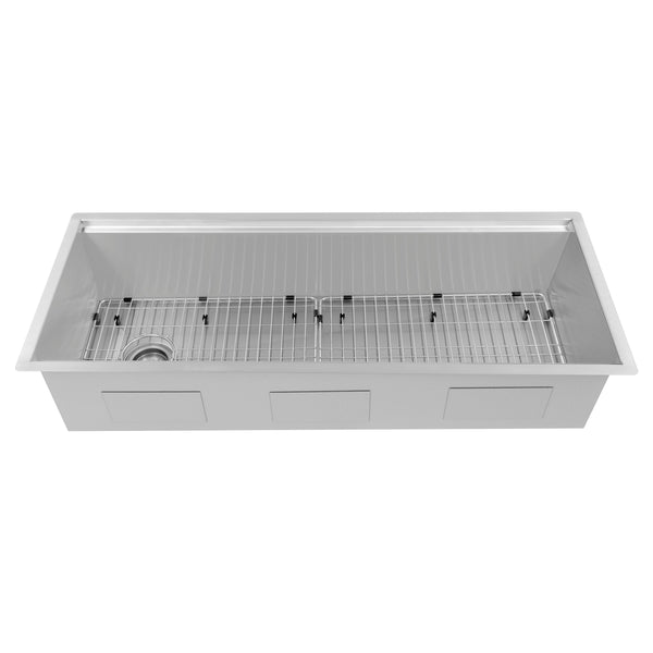 ZLINE 33 in. Garmisch Undermount Single Bowl Stainless Steel Kitchen Sink with Bottom Grid and Accessories (SLS-43)