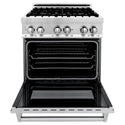 ZLINE 30" 4.0 cu. ft. Electric Oven and Gas Cooktop Dual Fuel Range with Griddle in Stainless Steel (RA-GR-30)