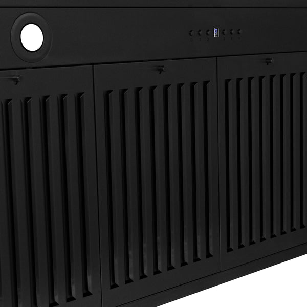 ZLINE 48 in. Convertible Black Stainless Steel Wall Mount Range Hood With Black Stainless Steel Handle (BSKB4X-48)