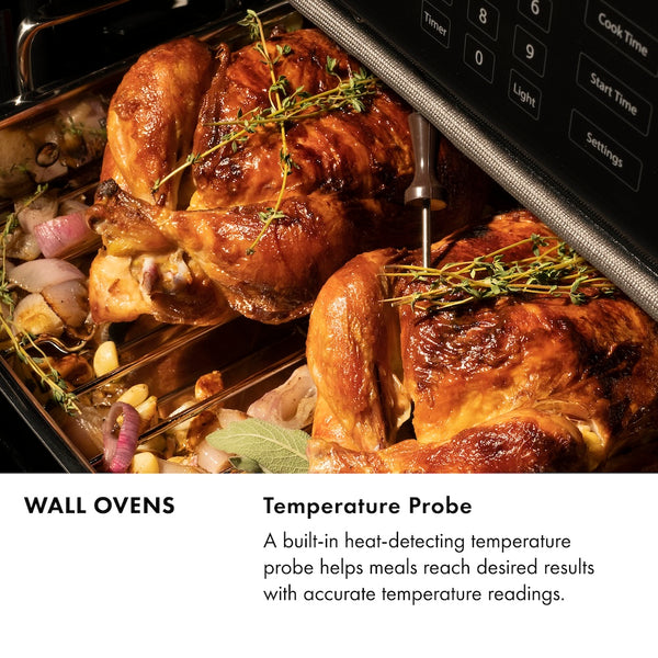 ZLINE Autograph Edition 30 in. Professional True Convection Double Wall Oven with Air Fry and Self Clean in Stainless Steel with Champagne Bronze Handles (WADZ-30-CB)