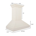 ZLINE 36" Ducted Vent Wooden Convertible Vent Wall Mount Range Hood in Cottage White (KPTT-36)