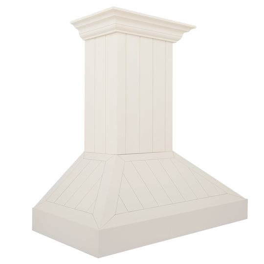 ZLINE 36" Ducted Vent Wooden Convertible Vent Wall Mount Range Hood in Cottage White (KPTT-36)