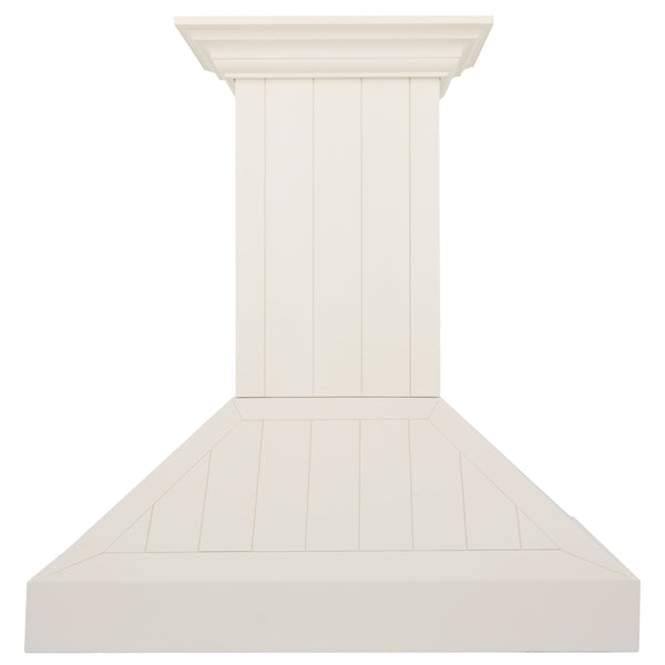 ZLINE 36" Ducted Vent Wooden Convertible Vent Wall Mount Range Hood in Cottage White (KPTT-36)